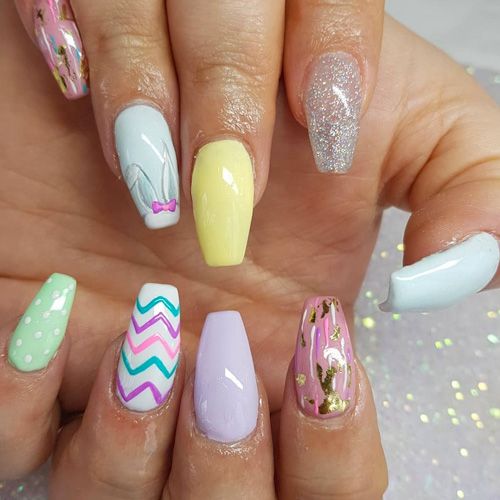 2019 Beautiful and Colorful Easter Nail Art Designs