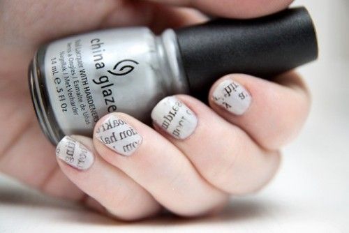 newspaper nail art