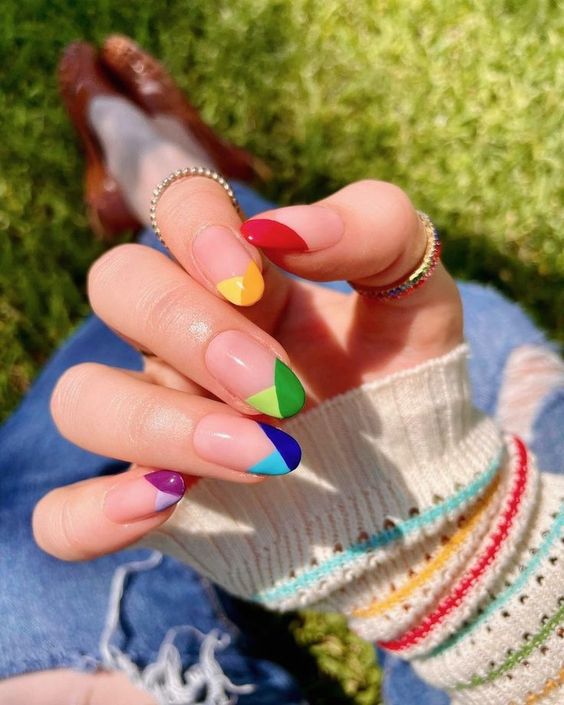 27 Enchanting Rainbow Nail Art Designs To Bring You Joy - 201